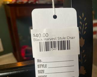 Black Harvest Style Chair 