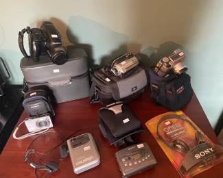Sony Cybershot DSC-W120 Camera , Olympus IS-2 DLX, JVC Everio GZ-MG155U Camcorder ,Olympus C-730 , Sony Walkman WM-FX141 and WM-FX453 