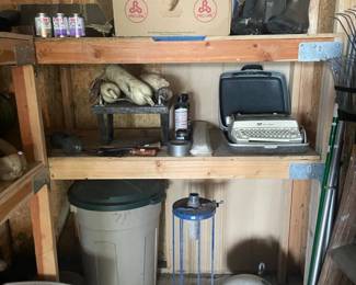 Anchor , Typewriter, Blue Tarps , Craftsman Bench Grinder  