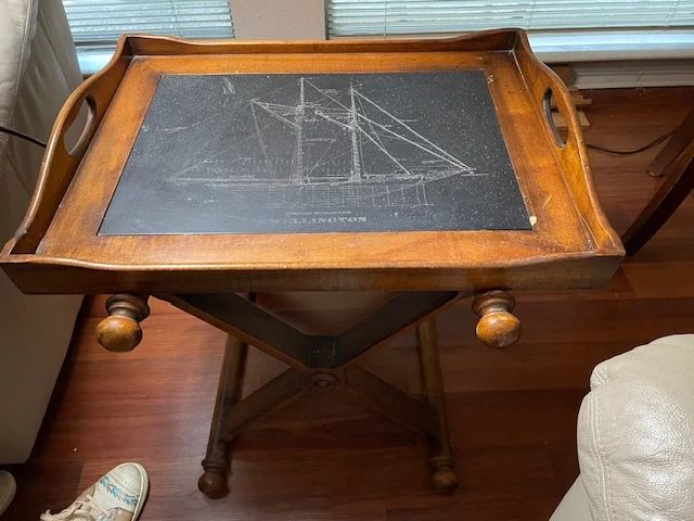 Vintage slate schooner table