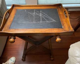 Vintage slate schooner table