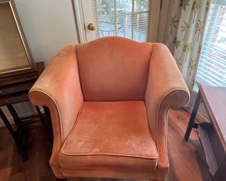 $80 Queen Anne style chair cushion has some damage ( not ripped) 36W 31T