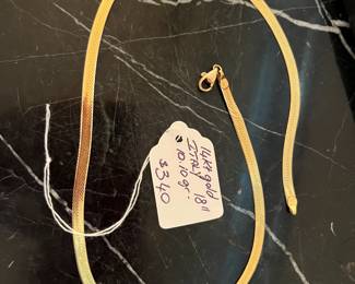 #C - 14kt gold 10.10gr Italy chain $340