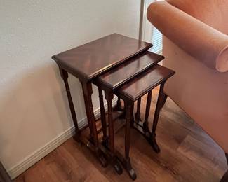 $70 Set of nesting tables, largest 17W 11D 29 H