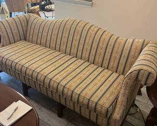 $220 Chippendale style camel back sofa made by Laine 84W 27 D 24T