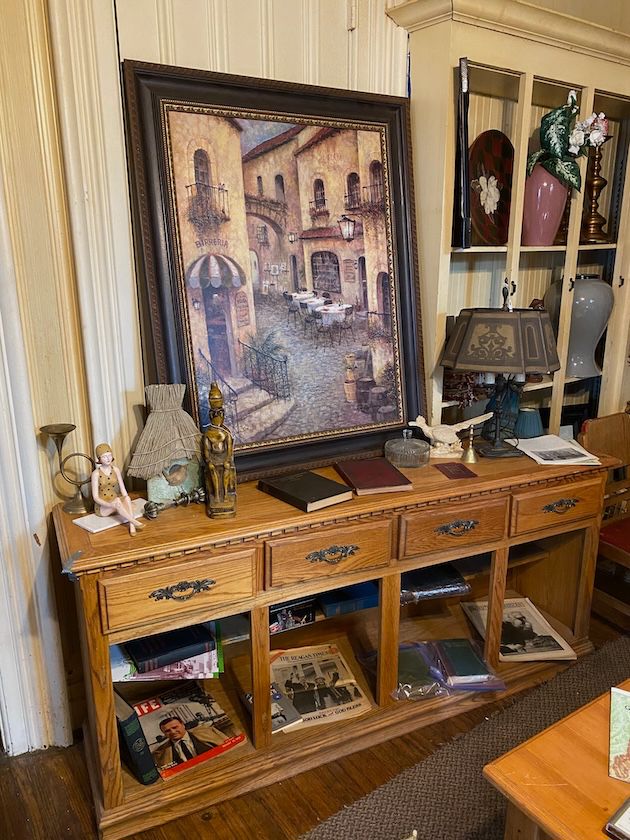 Artwork, Table, Lamp & Figurines