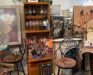 Chairs, Hutch & Glassware