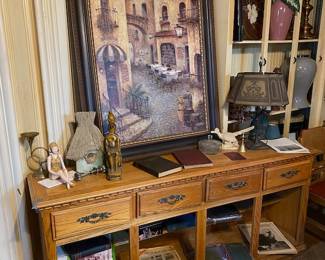 Artwork, Table, Lamp & Figurines