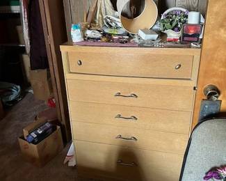 MCM Blonde dresser. Solid wood.