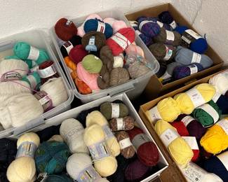Hundreds bolts of new yarn 