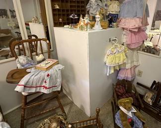Dolls, kids clothes, kids books, antique items 