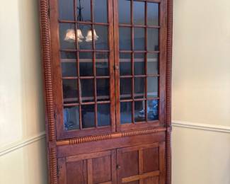 Beautiful wood corner cabinet