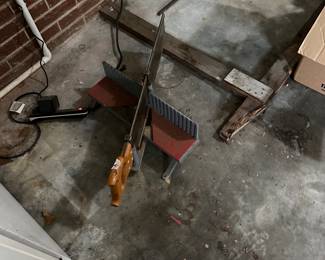 Vintage miter box and saw