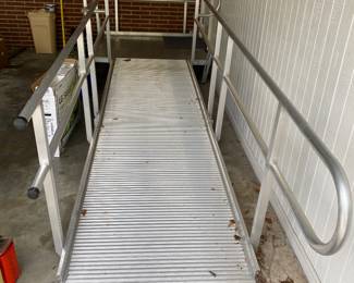 Wheelchair ramp and platform. 14-15 foot. For sale. Must disassemble.
