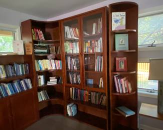 Beautiful danish made bookcases, cabinetry. There are 13 pieces in this collection. Reconfigure and they will be sold individually.