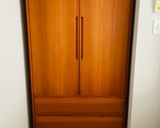 Solid teak, Danish made armoire by Torring