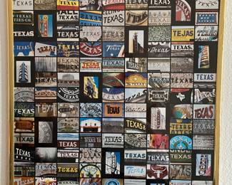 Large framed Texas poster