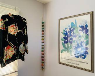 A collection of vintage Lady Bird Johnson wildflower Center  framed  prints 