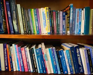 Books, we have them by the hundreds. Great topics from spirituality, Christianity, esoteric, cosmology, history,, knitting, crafting, totally worth checking the books out.