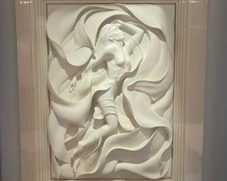 Bill Mack "Mystery" Bonded Sand Framed Wall Art Sculpture