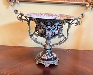 Vintage Bell Centerpiece, Ormolu Collection, Porcelain and Bronze 