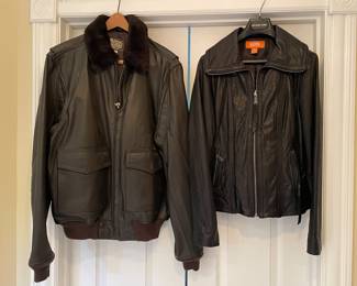 Men 42 L Bomber jacket, Women medium Michael Kors leather jacket