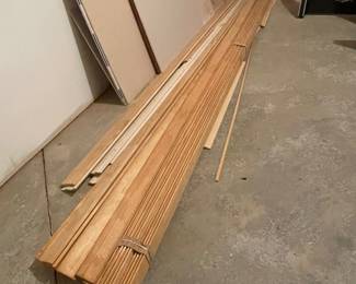 Wood trim pieces, sheet rock