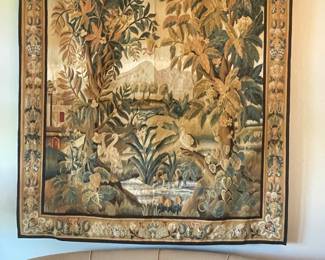 Large hand-crafted Aubusson wall tapestry by French-Accents, USA