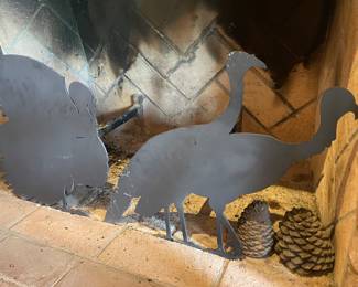 Custom Made Turkey Andirons