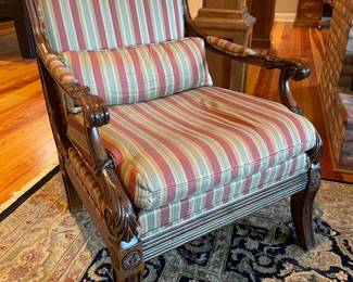 Ethan Allen Newport Acanthus Carved Roma chair
