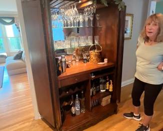 Liquor Bar Armoire Cabinet