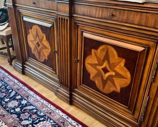 Ethan Allen Lombard Marquetry Sideboard Buffet Console