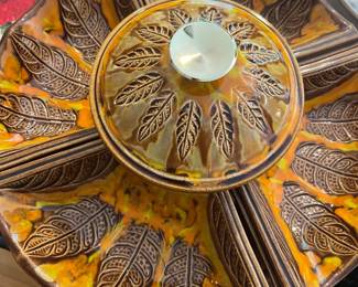 Vintage California Pottery Chip and Dip Set