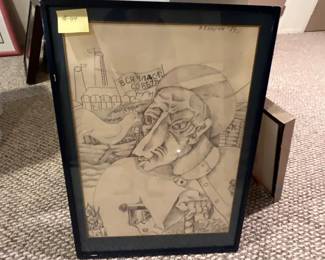 Aleksandrovic Kalugin - All Power to the Soviets, 1975, pencil drawing