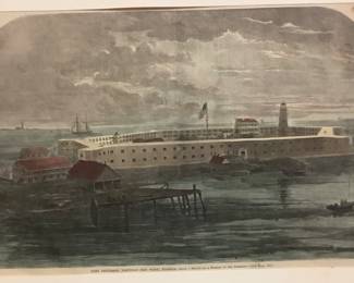 Fort Jefferson from Harpers Weekly, ca 1861