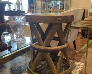 Brass drum stool  - so retro cool