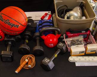 Weights and other sporting supplies 