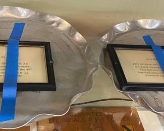 Several Aluminum Presentation Trays (Armored and Tank Related)