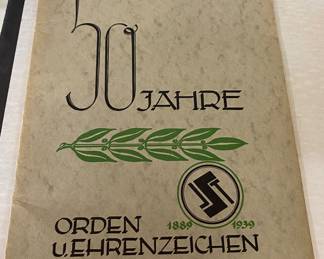 1939 Order of Decoration German Medal Book