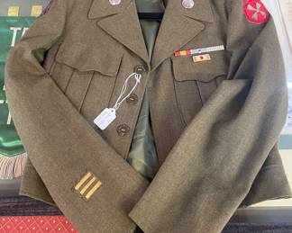Korean War Jacket with Bullion Made Patches