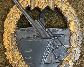 Kriegsmarine Coastal Artillery Badge 