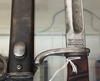 WW1 German Bayonet with Modified Blade and Scabbard