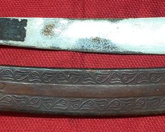 Old Collins 127 Machete with Leather Sheath