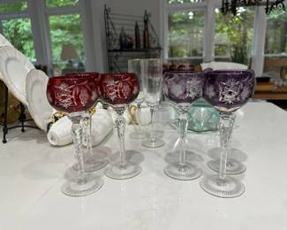 Ajka bohemian glass stemware 