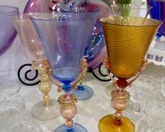 Stunning Murano stemware