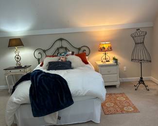 Wrought iron queen bed 