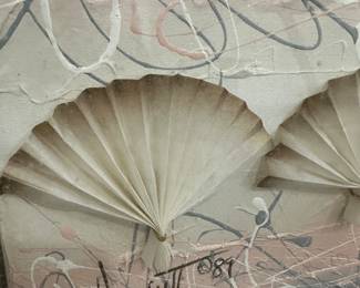 Vintage frank Walcutt mixed media art c. 1989