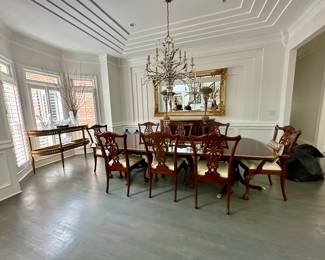 Stunning Maitland Smith dining room table and chairs in pristine condition.  