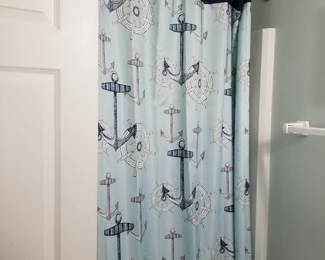 Nautical shower curtain