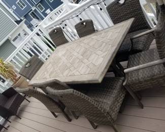 Patio dining set seats 8